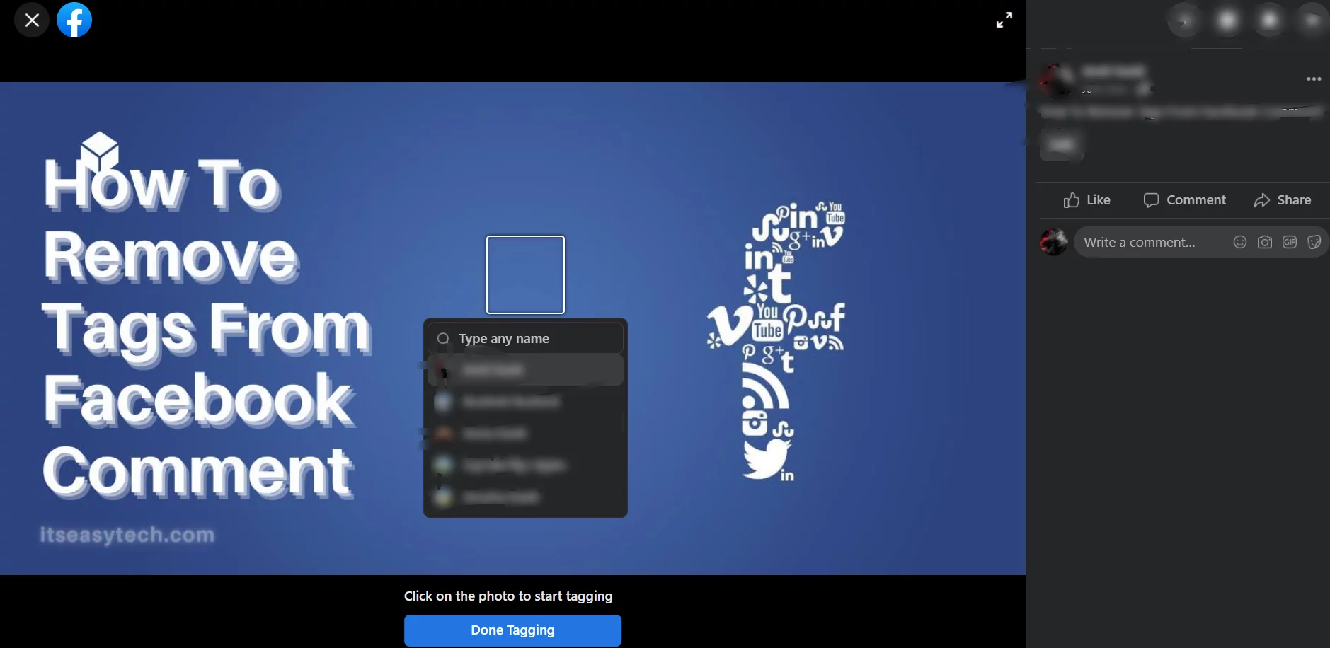 How To Remove Tag From Facebook Comments