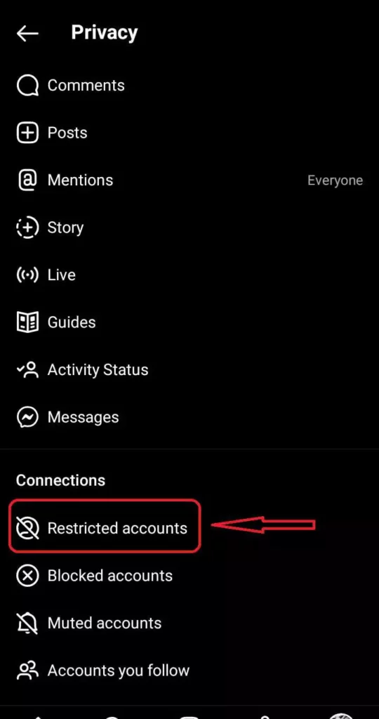 Restricted Accounts Instagram