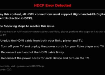HDCP Error Detected Roku Code 020 Fix