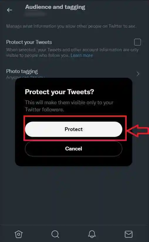 Protect Account Twiiter