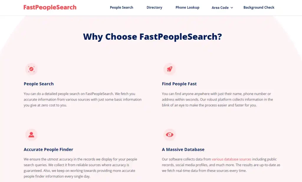 Why Choost Fast People Search