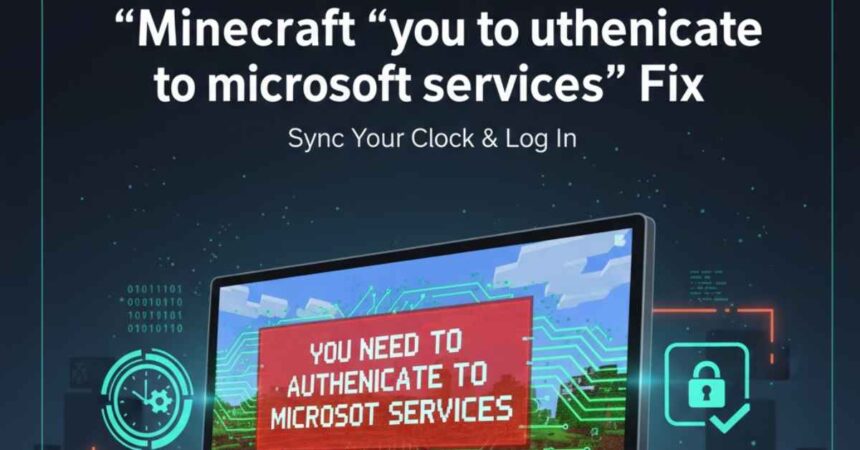 Minecraft you need to authenticate to microsoft services