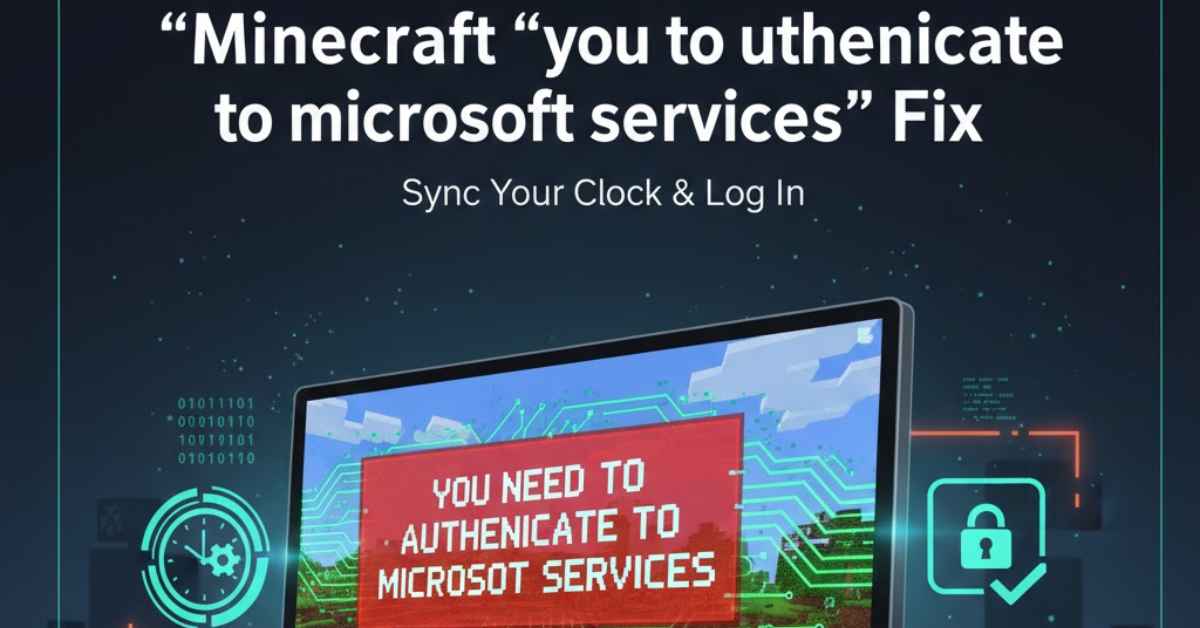 Minecraft you need to authenticate to microsoft services