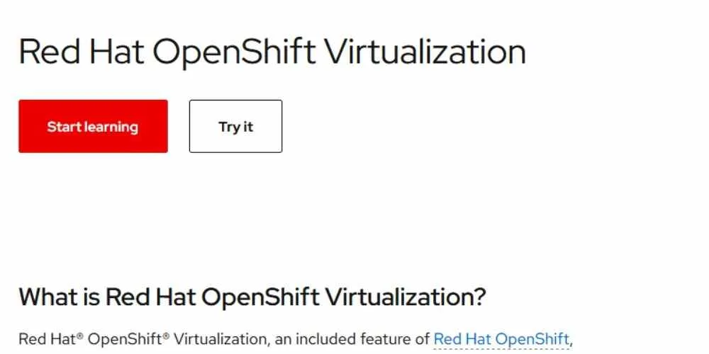 Red Hat Openshift Virtualization