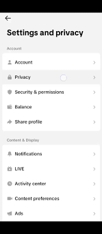 Tiktok settings