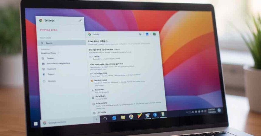 how to do invert colors on chromebook